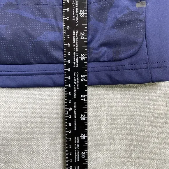 Peter Millar Pullover Mens Large Navy Crown Sport Quilted Performance Golf Shirt